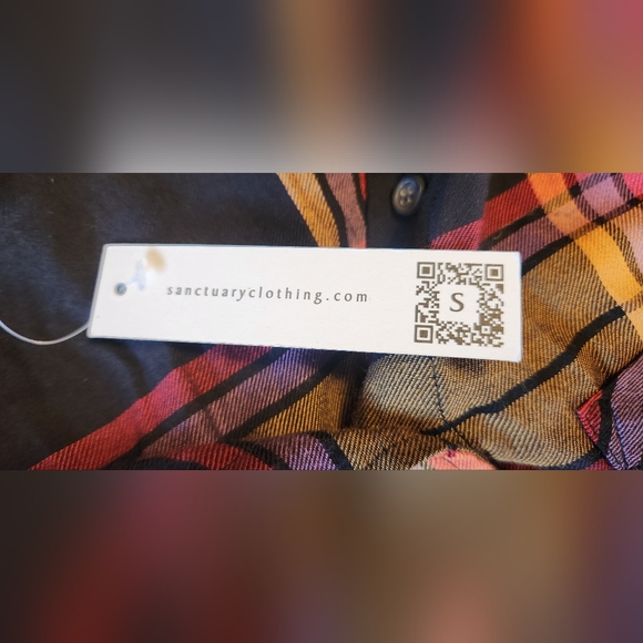 Sanctuary Women's Multicolor Plaid Collared The Cabin Button Up Shirt Size M - Picture 11 of 15